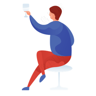 喝酒庆祝人物免抠图