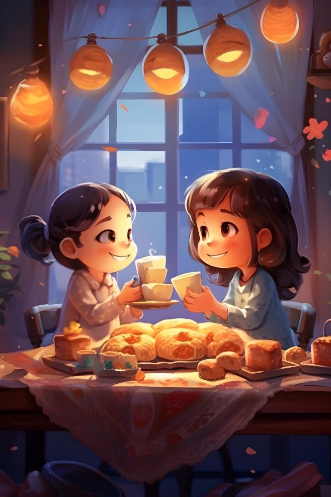 儿童孩子冒险聚会玩耍插画海报素材背景(3584x5376)