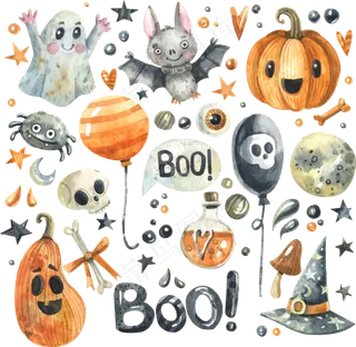 万圣节节日卡通素材合集