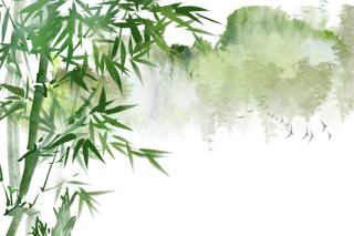 竹子水墨画中国风国画墨水书法竹子画