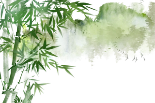 竹子水墨画中国风国画墨水书法竹子画