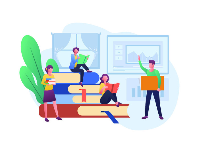 扁平化人物场景办公互联网等距ai矢量设计网页海报UI素材插画