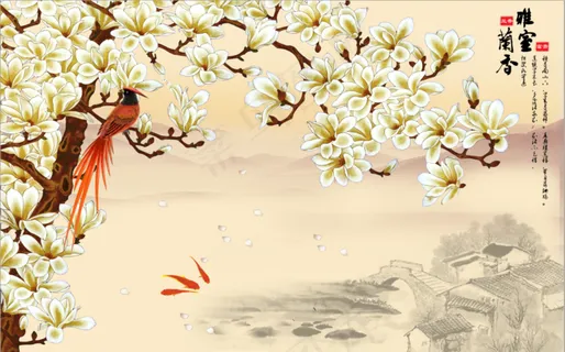 中国风简笔画山水花鸟梅花丹顶鹤高山流水客厅卧室走廊装饰画玄关画壁画 中国风简笔画山水花鸟梅花丹顶鹤高山流水客厅卧室走廊装饰画玄关画壁画