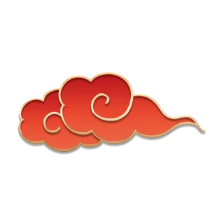 大气中国风祥云国潮风金边立体云朵剪纸创意装饰元素PNG免抠素材