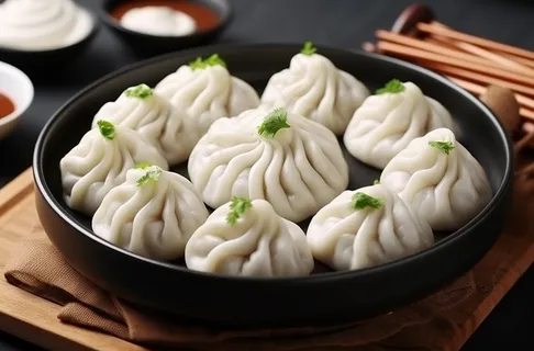 包子汤包小笼包早餐美食摄影图