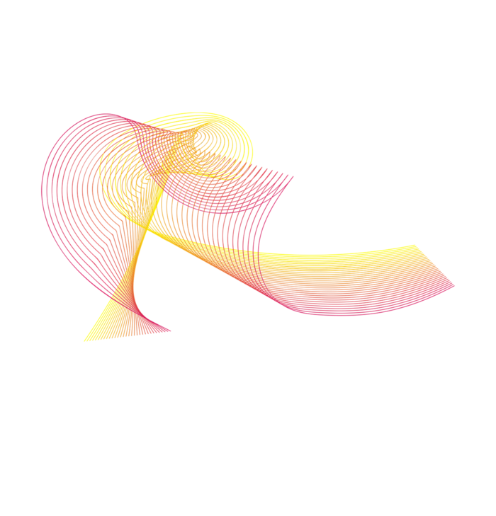 紫橙色波纹渐变线条科技电商免抠png