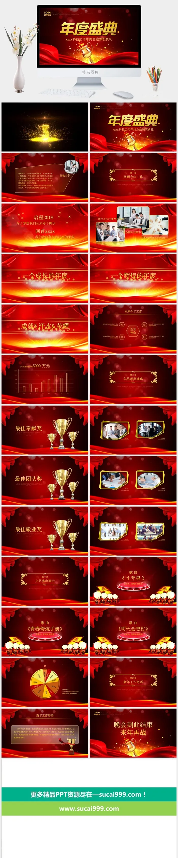 年度盛典 商业标准PPT模板