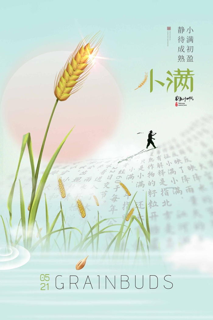 小满 小满节气海报psd模版下载
