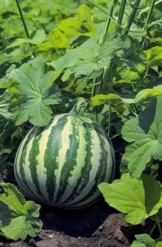 西瓜地藤蔓背景