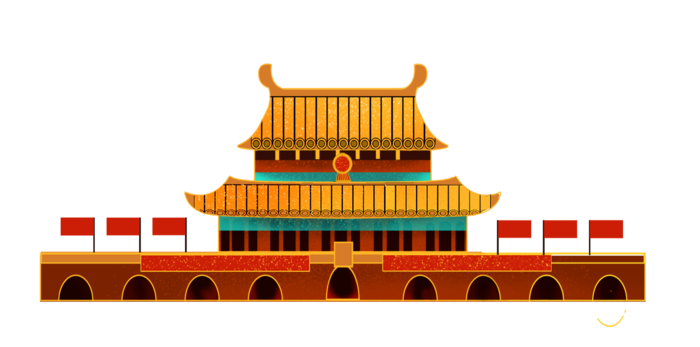 *建军节建党国庆节党建元素图片 卡通手绘PNG透明免扣PS素材