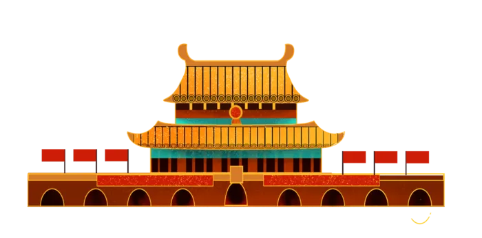 *建军节建党国庆节党建元素图片 卡通手绘PNG透明免扣PS素材