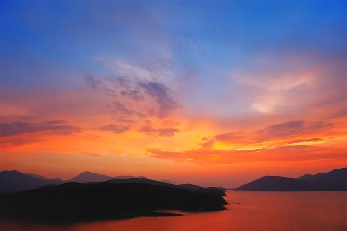 壮丽晚霞美景