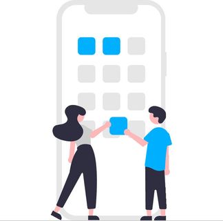 2.5d手机界面插画小图标素材