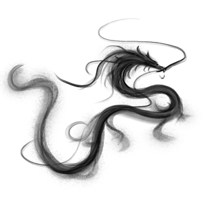 烟雾水墨效果中国龙_