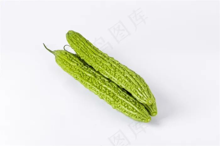 新鲜苦瓜白色背景素材