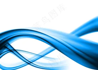 蓝色动感曲线型线条背景高清图片