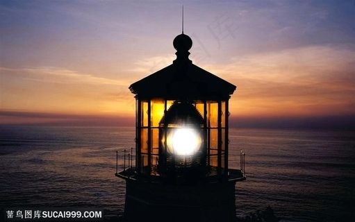 大海灯塔高清近景