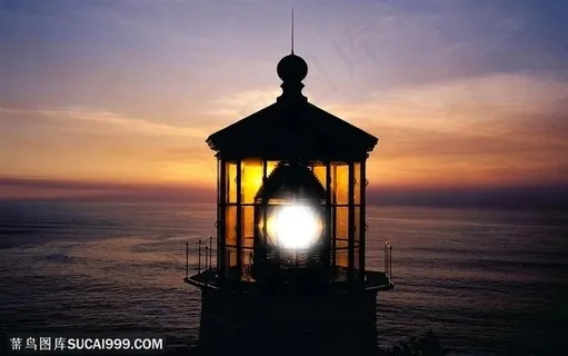 大海灯塔高清近景