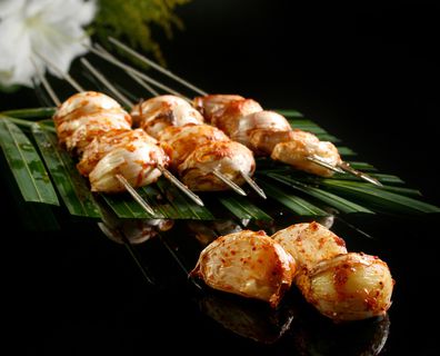 烤大蒜餐饮菜单烧烤烤串高清图