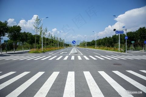 道路上的斑马线