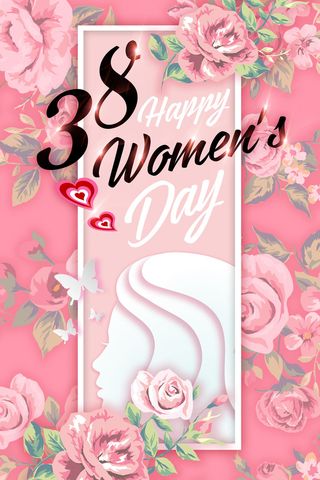 三八妇女节女神节贺卡素材