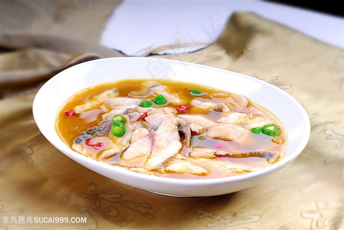 金汤鱼片中华美食摄影图