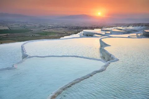 空旷 美景 景观 高清图  日出 夕阳 海边 海