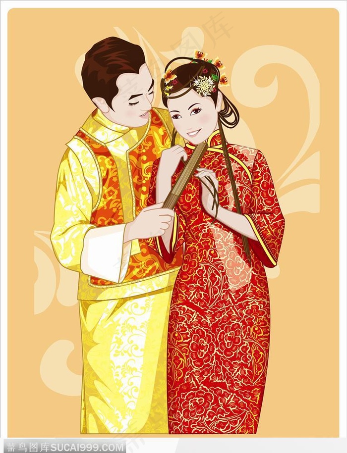 恩爱的夫妻-唐装