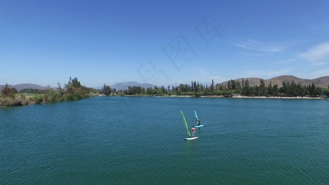 水, 树木, 自然, 海滩, 风帆冲浪, 假日, 放松