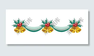 铃铛彩带矢量图