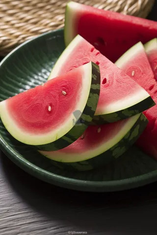 夏日切片西瓜水果摄影图