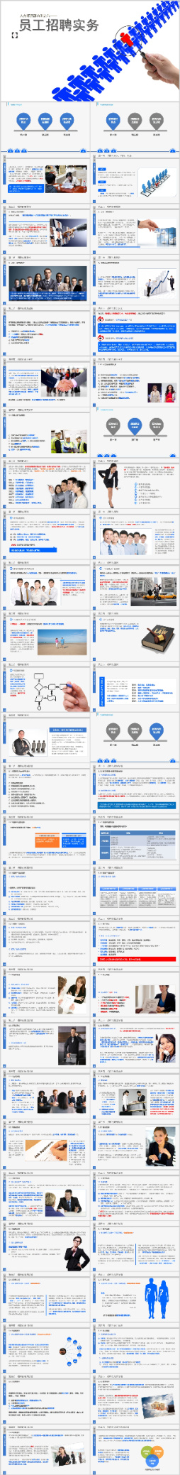 人力资源培训-员工招聘实录PPT模板