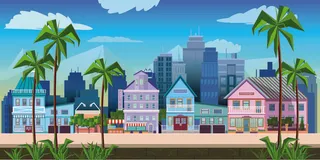 分析图素材图标集合景观建筑立面插画场景AI矢量图形设计