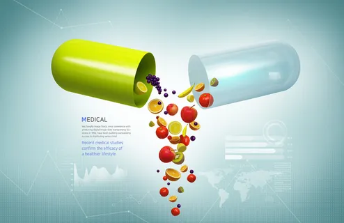 药物营养与价值宣传广告PSD素材