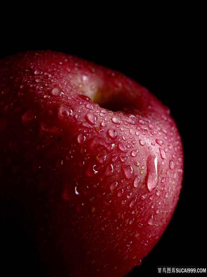 红苹果特写图