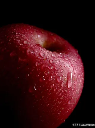 红苹果特写图