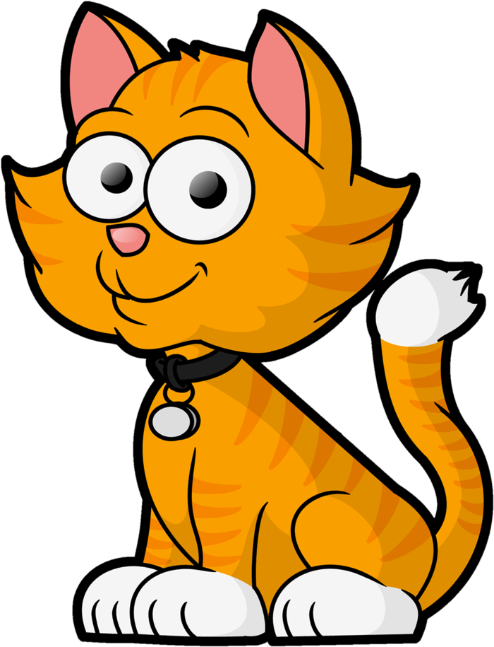 橘色小猫卡通动物素材