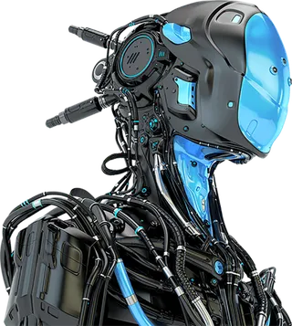 黑色机器人立体未来科技科技kv主视觉