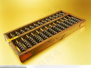 中华传统工艺品斜放的算盘