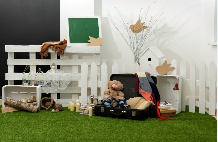 儿童照相拼接背景