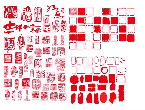 红色印章素材cdr矢量模版下载