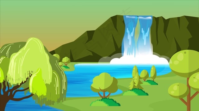 瀑布, 河, 水, 自然, 景观