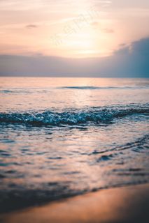 黄昏大海唯美意境图片