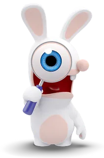 放大镜兔子立体