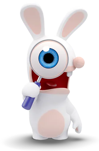 放大镜兔子立体