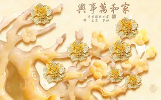 雕塑玉雕背景风景