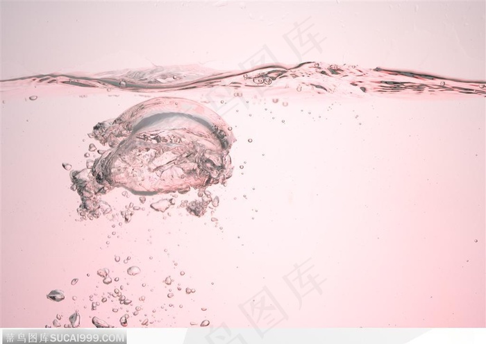 清纯水韵-紫色水纹中的气泡