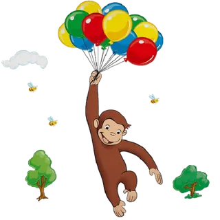 手抓气球的猴子