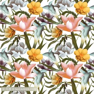 古典花卉花纹背景模板 古典花卉花纹背景模板