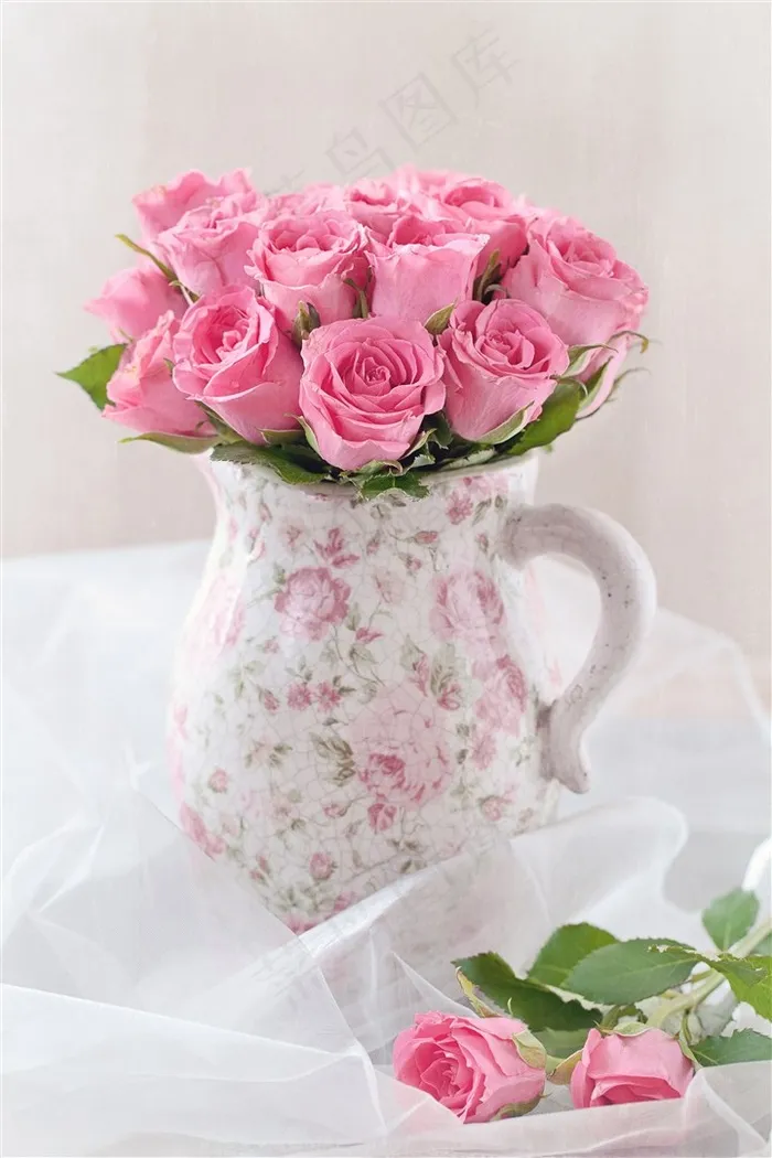 唯美的粉色玫瑰素材高清图片